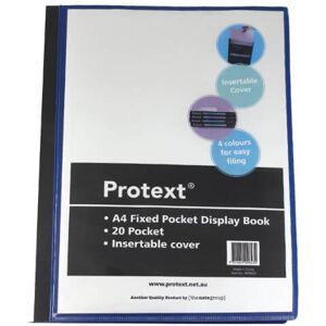 Protext Insert Cover Display Book A4 (Black) - 20 pocket