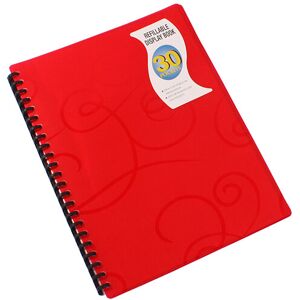 Beautone Jewel Twin Display Book 30 pocket (A4) - Red