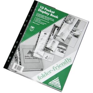 Colby Folder Friendly Display Book A4 (Black) - 10 pocket