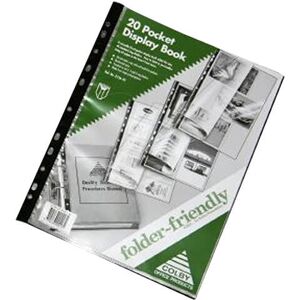 Colby Folder Friendly Display Book A4 (Black) - 20 pocket