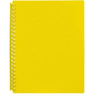 Marbig A4 20 Pocket Refillable Display Book - Yellow