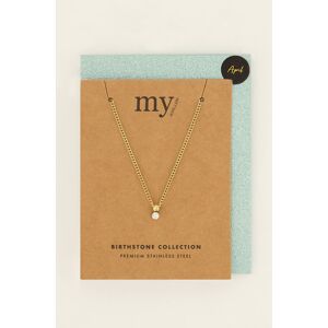 Collier avec pierre de naissance My Jewellery Argenté/Doré One size fehomme