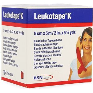 Leukoplast Leukotape K Bande Adh Elast Rouge 5,0cmx5m 1