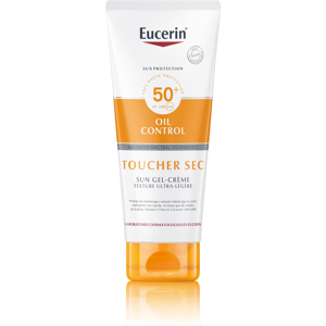 Eucerin Sun Oil Control SPF 50+ Toucher Sec Gel-Crème Texture Ultra-Légère Tube 200ml