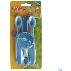 Nuby Nûby Cuillères thermosensibles - bleu -3p - 3m+