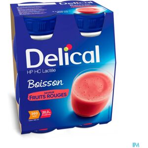 Delical Boisson Lactée Hp-hc Fruits Rouges 4x200ml