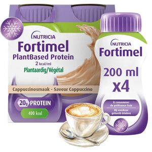 Fortimel PlantBased Protein 2kcal Saveur Cappuccino Complément Nutritionnel Dénutrition Bouteilles 4x200ml