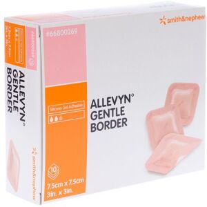 Allevyn Gentle Border Ster 7,5x 7,5cm 10 66800269