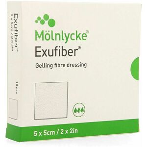 Molnlycke Exufiber Gelling Fibre Dressing Ster 5 X 5cm 10