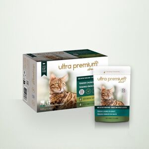 Ultra Premium Direct Sachets Fraîcheur pour Chat Sans Céréales - Tendres Emincés en Sauce Poulet / Dinde