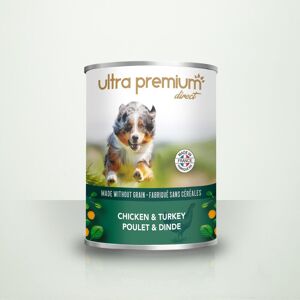 Ultra Premium Direct 12 Boîtes de Pâtée pour Chien Sans Céréales - Poulet & Dinde