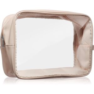 Notino Travel Collection Extra Large Clear Organizer trousse de toilette transparente XL Beige 27,5x20x12,5 cm 1 pcs