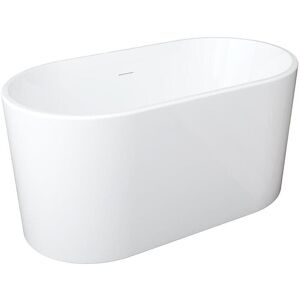 Vente-unique Baignoire îlot ovale - 180 L - L130 x H58 x P71 cm - Blanche - Acrylique - APOGON