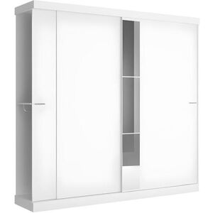 Vente-unique Armoire 2 portes coulissantes - Avec miroir - L231cm - Coloris : Blanc - ADALRIK II