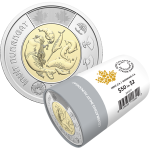Royal Canadian Mint 2024 $2 Celebrating Inuit Nunangat Non-colourized Special Wrap Roll