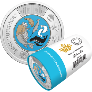 Royal Canadian Mint 2024 $2 Celebrating Inuit Nunangat Colourized Special Wrap Roll
