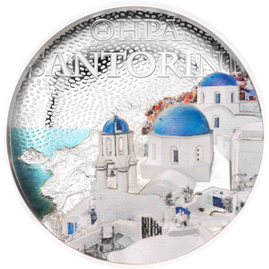 Royal Canadian Mint The Architectures of the World  Santorini   2 oz. Fine Silver Coin