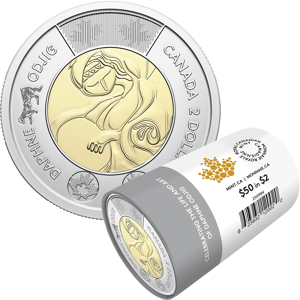 Royal Canadian Mint 2025 $2 Celebrating the Life and Art of Daphne Odjig Non-colourized Special Wrap Roll