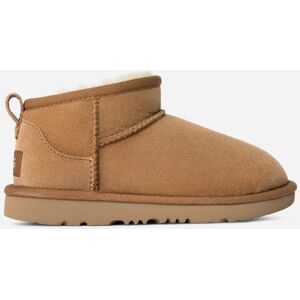 UGG® Kids' Classic Ultra Mini Sheepskin Classic Boots in Chestnut, Size 2K - Chestnut - Size: 2K