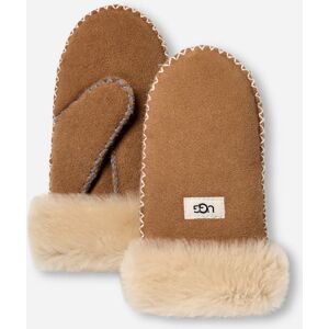 UGG® Kids' Sheepskin Mitten with Stitch in Chestnut Multi, Size 2/4 YRS - Chestnut Multi - Size: 2/4 YRS
