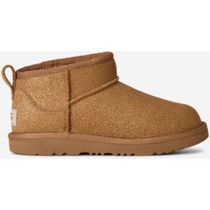 UGG® Kids' Classic Ultra Mini Dazzle Suede Classic Boots in Chestnut, Size 2K - Chestnut - Size: 2K