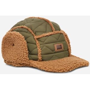 UGG® Men's AW UGG®fluff Hat Nylon/Recycled Materials Hats in Burnt Olive, Size Small - Medium - Burnt Olive - Size: S/M