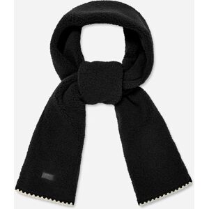 UGG® Women's UGG®fluff Scalloped Scarf Fleece Scarves in Black - Black - Size: O/S