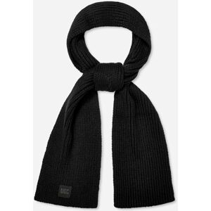 UGG® Chunky Rib Scarf Knit Scarves in Black - Black - Size: O/S