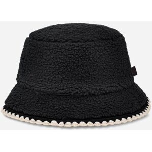 UGG® Women's UGG®fluff Scalloped Hat Fleece in Black, Size Small - Medium - Black - Size: S/M