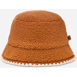 UGG® Women's UGG®fluff Scalloped Hat Fleece in Chestnut, Size Small - Medium - Chestnut - Size: S/M