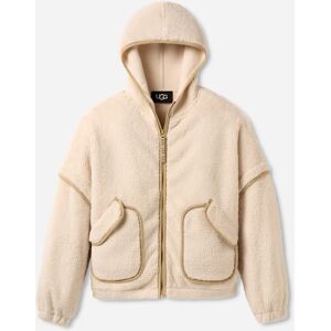 UGG® Women's Mariella UGG®fluff Zip Hoodie in Cream, Size Large - Cream - Size: L