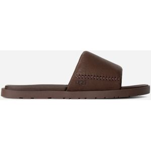 UGG® Men's Seaside II Slide Leather/Suede Sandals in LUGG®age, Size 12 - Luggage - Size: 12