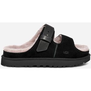 UGG® Women's Greenport Strap Slide Sheepskin Slippers in Black, Size 10 - Black - Size: 10