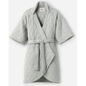 UGG® Women's Zellwood Quilted Wrap Cotton Robes in Grey Heather, Size XL - Grey Heather - Size: XL
