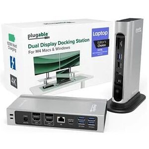 Lenovo Plugable 16-in-1 Thunderbolt 4 Docking Station for 4 Monitor Setup, 100W Laptop Charging