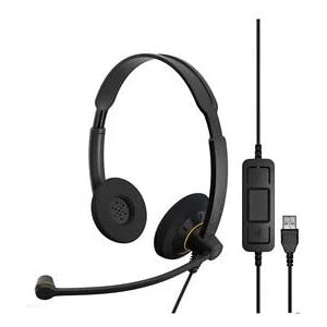 Lenovo EPOS IMPACT SC 60 USB ML Wired On-Ear Headset - Black with Orange Highlights