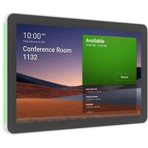 Lenovo Logitech TAP Scheduler Purpose-Built Scheduling Panel for Meeting Rooms - White