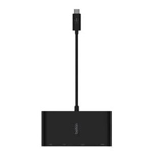 Lenovo Belkin USB-C Multimedia Adapter (USB-C to GBE, HDMI, VGA, USB-A) - Black