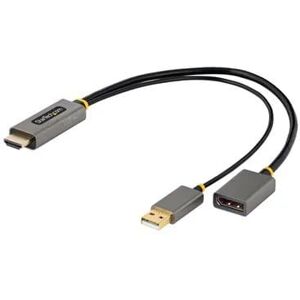 Lenovo StarTech.com 1ft (30cm) HDMI to DisplayPort Adapter Cable, Active 4K 60Hz HDMI 2.0 to DP 1.2 Converter, HDR, USB Bus Powered, HDMI Source to DisplayPort Monitor for Laptops/PC