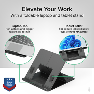 Lenovo Plugable Drawing Tablet Stand Folio, Portable Foldable Laptop Stand with 4 Adjustable Angles
