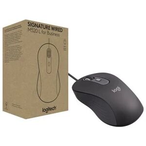 Lenovo Logitech M520 L Signature Wired Mouse for Business, Brown Box - Graphite