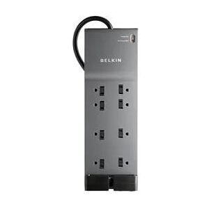 Lenovo Belkin Home/Office 8-Outlet Surge Protector with Telephone Protection - Gray