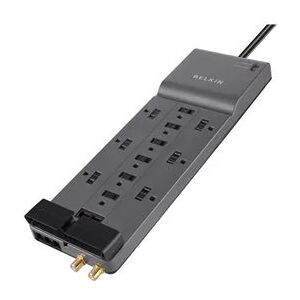 Lenovo Belkin 12-Outlet Home/Office Surge Protector with Phone/Ethernet/Coax Protection and 3m/10ft Cord