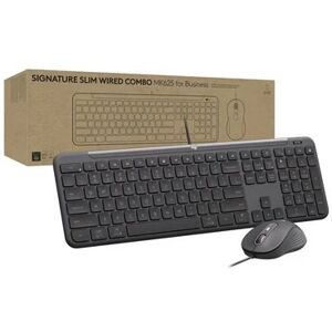 Lenovo Logitech MK625 Signature Slim Wired Combo for Business, Brown Box - Graphite