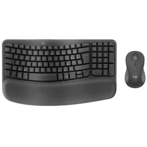 Lenovo Logitech MK670 Wave Keys Wireless Ergonomic Keyboard and Mouse Combo - French Layout