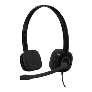 Lenovo Logitech H151 Stereo Wired Headset with Noise Cancelling Microphone - Black