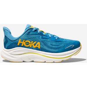 HOKA Clifton 10 Shoes in Alpine Blue/Foggy Night, Size 7Y