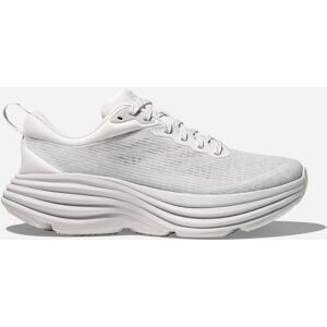 HOKA Stealth/Tech Bondi 8 Caged Shoes in White/Cosmic Grey, Size 08.5/09.5