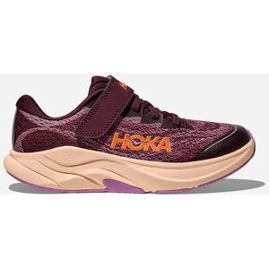 HOKA Rincon 4 Shoes in Black Cherry/Classic Mauve, Size 2.5K