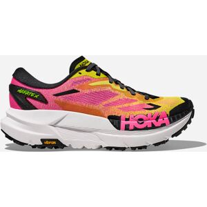 HOKA Women's Mafate X Shoes in Neon Hoka Citrus/Neon Rose, Size 8.5